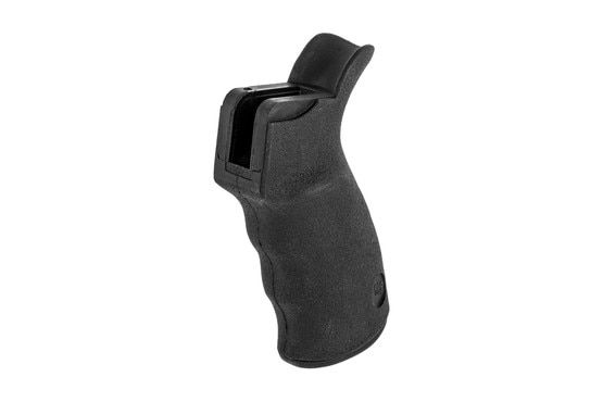 Ergo AR 15 pistol grip is optimized for right handed shooters with an ergonomic design and grippy overmold.